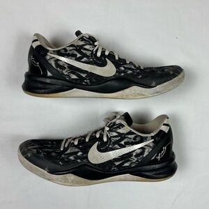 Nike Zoom Kobe 8 VIII iD Size US 8 Black/White Basketball Sneakers 586174-992
